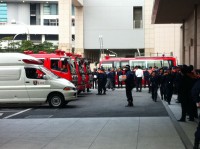 被災地に赴く大阪市消防局の救援隊